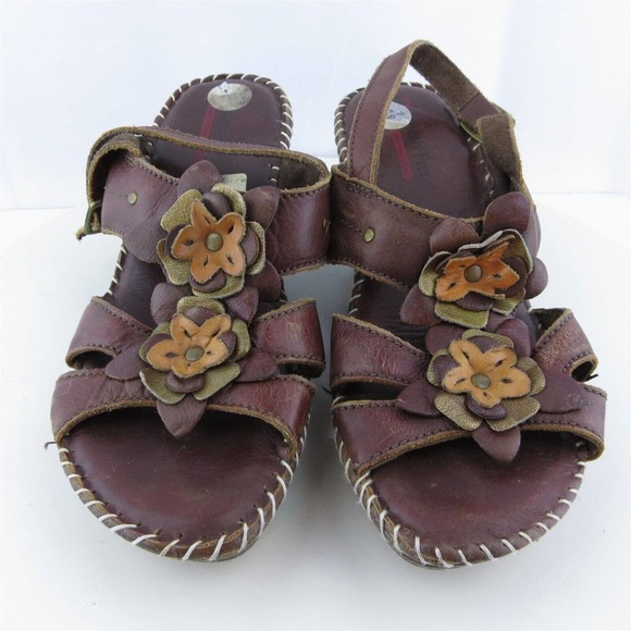 Heavenly Feet Women‎ Gladiator Shoes Brown Leather Buckle Size 8 Medium (B, M) - Picture 3 of 11